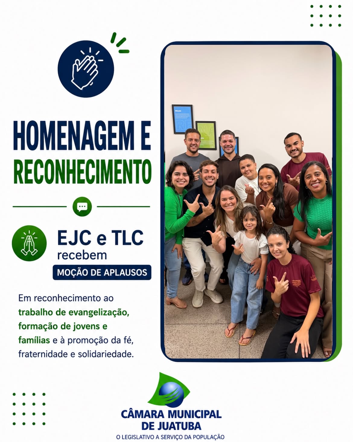 EJC e TLC recebem homenagem na Câmara de Juatuba!

Por meio de Moção de Aplausos, de autoria do vere…