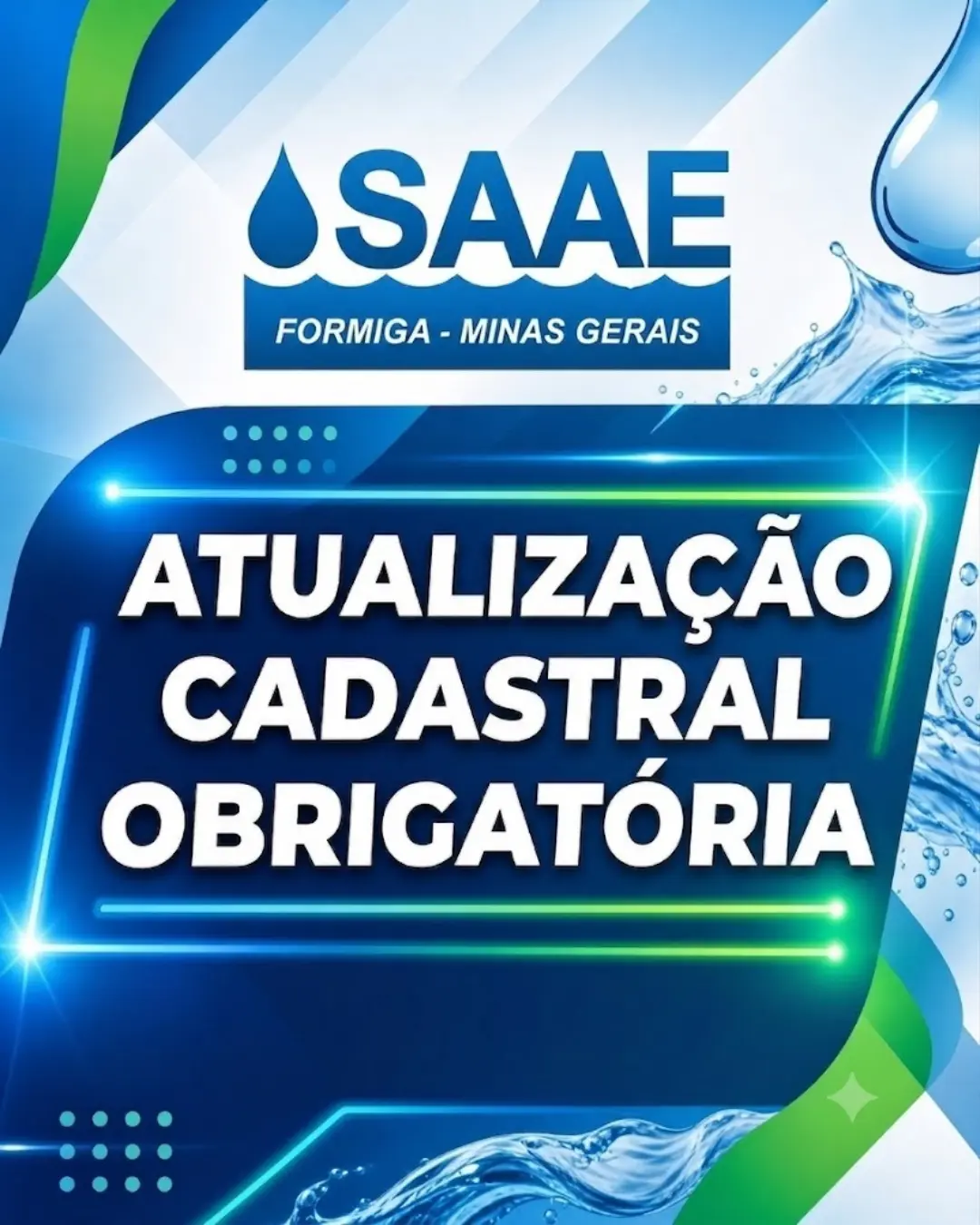 ATUALIZAÇÃO CADASTRAL OBRIGATÓRIA | SAAE FORMIGA
Morador de Formiga, manter os seus dados atualizado…
