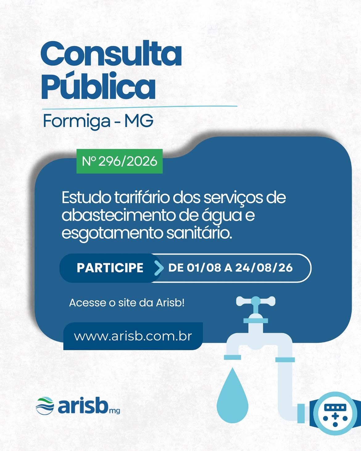 📢 A ARISB-MG disponibilizou a Consulta Pública nº 296/2026, referente à proposta de atualização das…